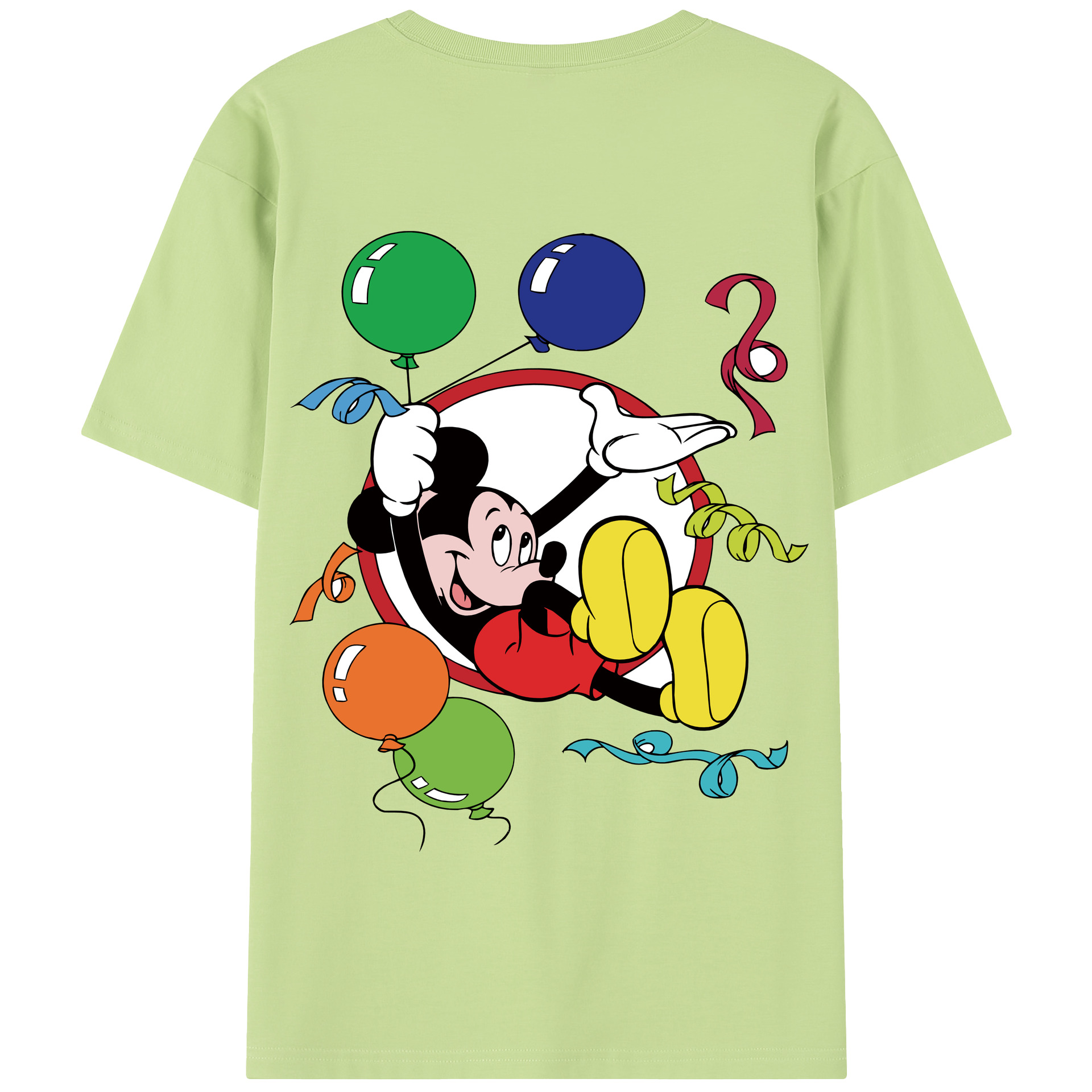 （画像用） ミッキーマウス Mickey Mouse 綿100％半袖Tシャツ（背面プリント）